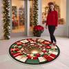 2D Flat Christmas Round Rug Polyester Optical Delusion Doormat Vortex Floor Mat Home Decoration