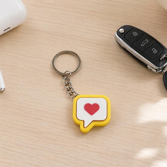 3D Printed Heart Clicker Keychain Pocket Size Fidget Finger Clicker Anxiety Stress Relief