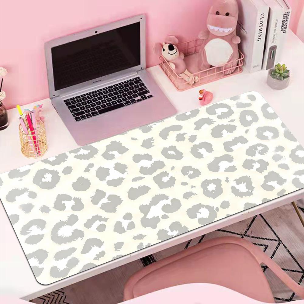 Xlxxl Computer Keyboard And Mouse Pad Beige Brown Leopard Office Home Gaming Setup Gaming Large Desk Accessories Carpet Hybxaxc