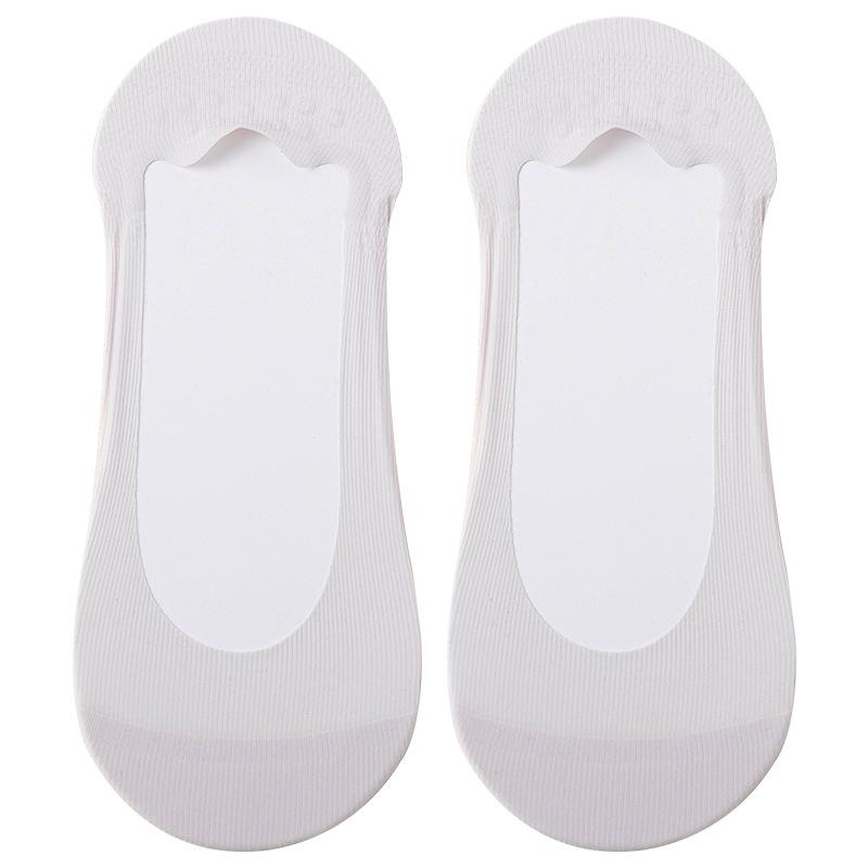 5 Pairs of Women's Summer Thin Ice Silk Cool Breathable Non Slip Boat Socks