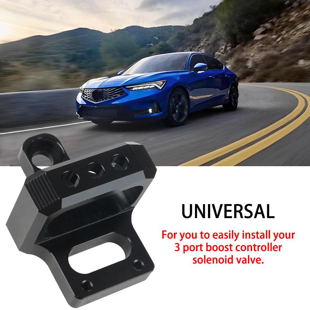 Universal Aluminum 3 Port Solenoid Valve Mount Holder Bracket For Mac AEM Boost Controller 94-01 Acura Integra 92-95 Honda Civic