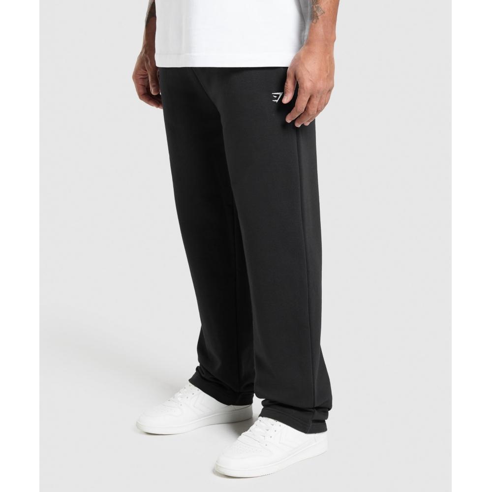 Gymshark Rest Day Essentials Straight Leg Joggers Black A1c8u Bb2j