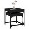 Side Tables 2 Pcs Black Wood Based Material