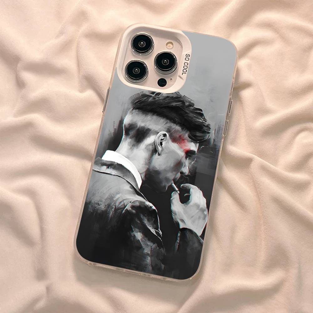 Θήκη Κινητού Ταινίας P-Peaky-S B-Blinders Για IPhone 17 16 Plus Pro Max 15 14 13 12 11 Ματ Πολύχρωμα Καλύμματα