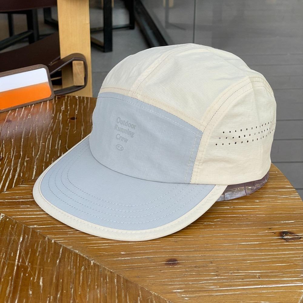 Color Block 5-Panel Baseballkappe - Gestickter Buchstabe Schnelltrocknend Netzatmungsaktiv Sportkappe, Mode Lässig Leichtgewicht Tragehut