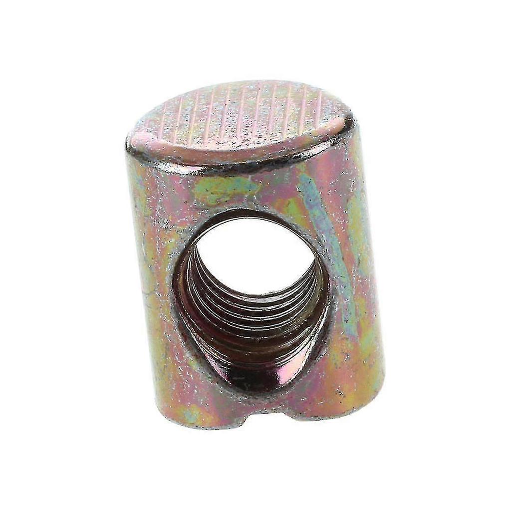 10pcs M6 Barrel Dowel Slotted Furniture Nut For Beds Crib Chairs^ccgv