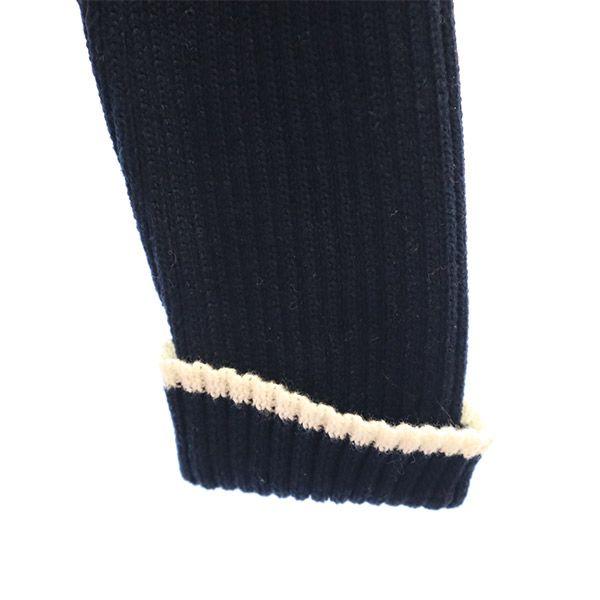 J&M Davidson Long Sleeve Cotton Knit Cardigan S Navy Women Used