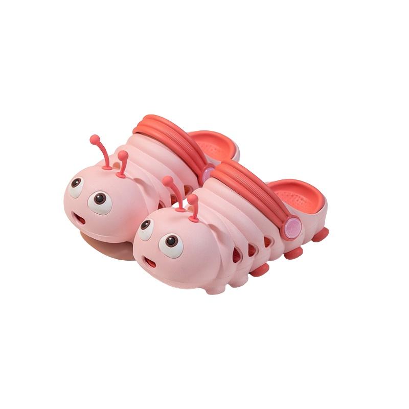 

Kid s Cute Caterpillar Sandals Soft Comfy Shoes For Toddler Kids Non-slip Beach Water Slipper 170 Foot Length=16cm вишневий рожевого кольору