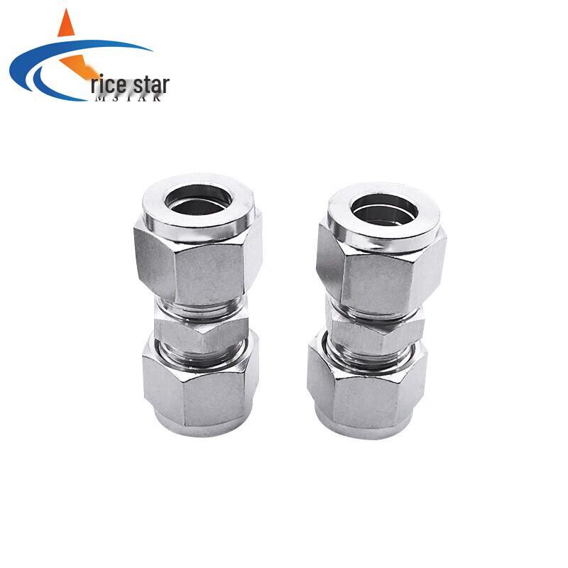 MSTAR 304 Stainless Steel Double Ferrule Straight Tube Fitting