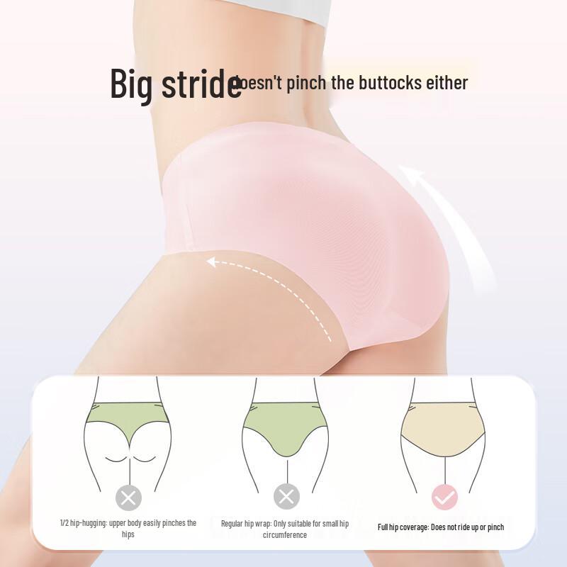 Urban Beauty Women's Seamless Ice Silk Briefs (6-Pack)