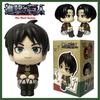 10cm Anime Attack On Titan Shingeki No Kyojin Q Siedzące Lalki Levi Eren Mini Figurka Ozdoba na Biurko Prezent Urodzinowy Świąteczny