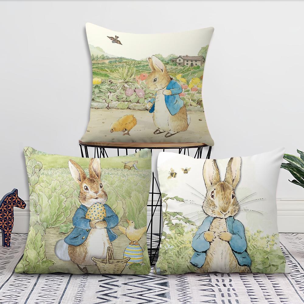 Cute Kawali Peter R-Rabbit Cushion Cover For Pillow Printing Sofa Decoration Home Car Room Coffee Shop Office Nordic Simplicity
