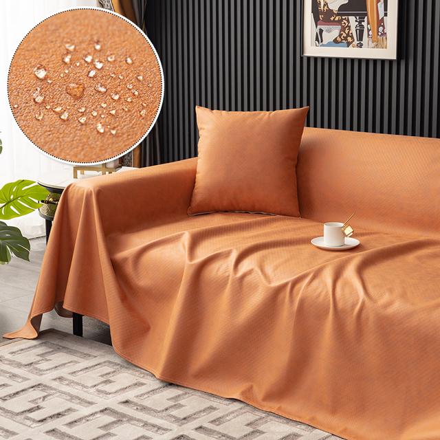 

Waterproof Sofa Blankets Solid Couch Slipcover For Pets Children Families Picnic Camping Mats Home Decor 90x210 cm оранжевый