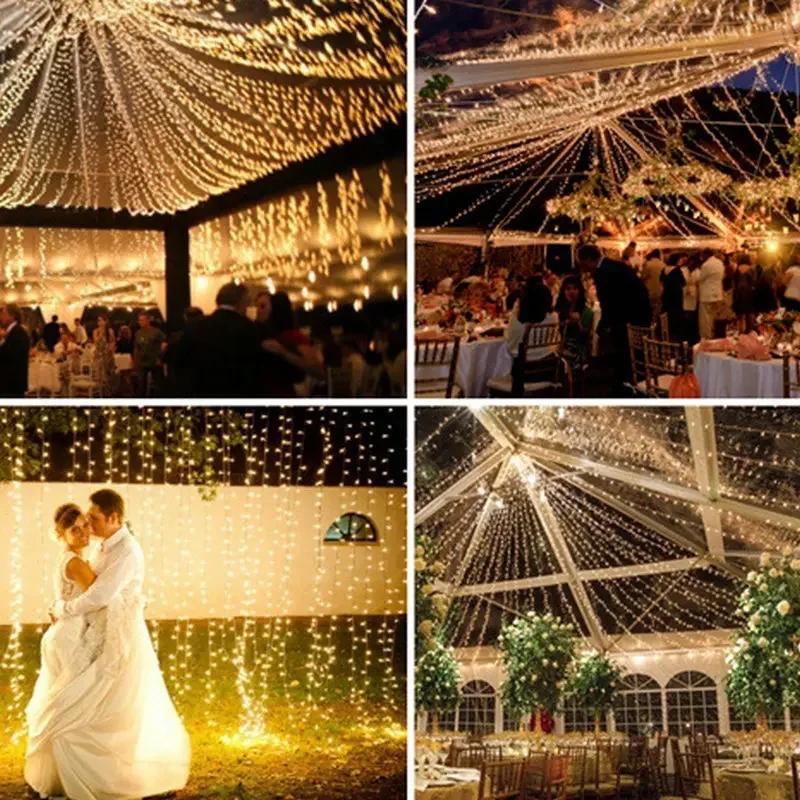 Holiday Led Christmas Lights Outdoor 20M 10M Led String Lights Decoration for Party Holiday Wedding Garland