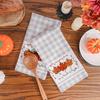 Siilues Fall Kitchen Towels 18x26 Inch Set of 2, Leaves Pumpkin Hand Towels Fall Decorations for Home Seasonal Autumn Thanksgiving Home Kitchen Decor
