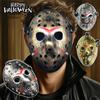 Dual Holiday Horror Mask Resin Terrifying Death Face Halloween Christmas Masquerade Prop Adjustable Haunting Wearable