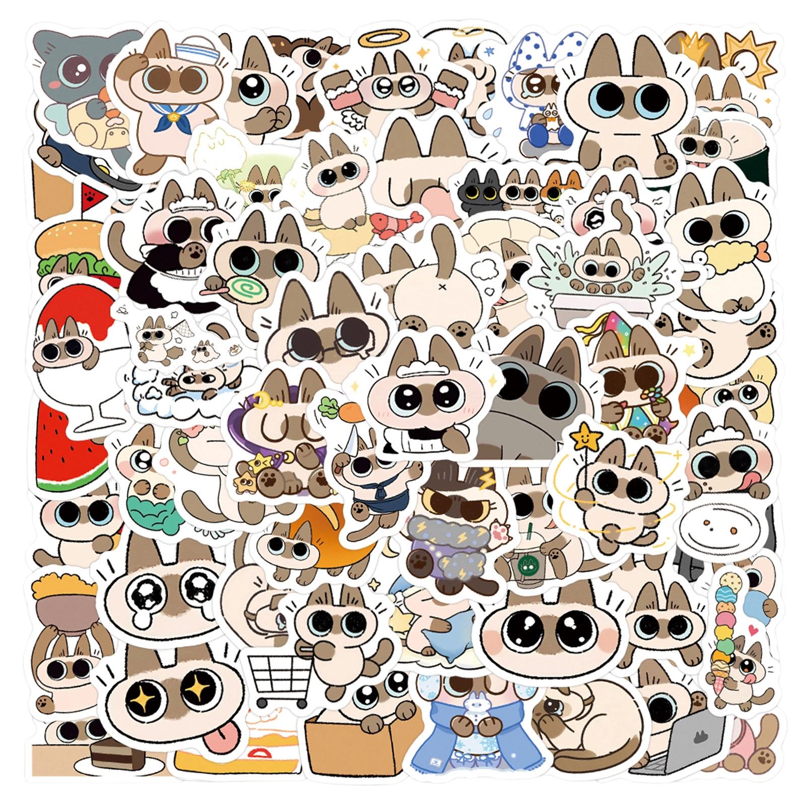 

100 Cartoon Cute Stickers For DIY Stationery, Mobile Phone, Notebook Stickers One Size