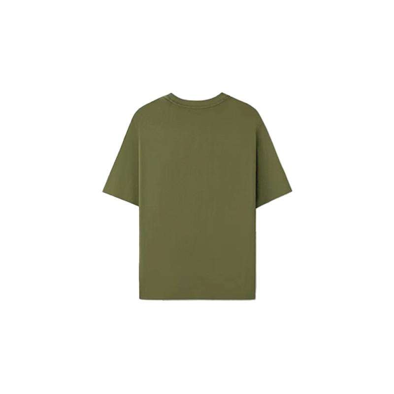 Skechers Sports Lifestyle Series Casual Round Neck Comfortable Short Sleeve T-Shirt Unisex Tops Martini-Olive-Green L225U130-05HR