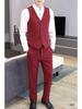 Korean Style Slim Fit Men's Three-Piece Business Suit for Teenagers