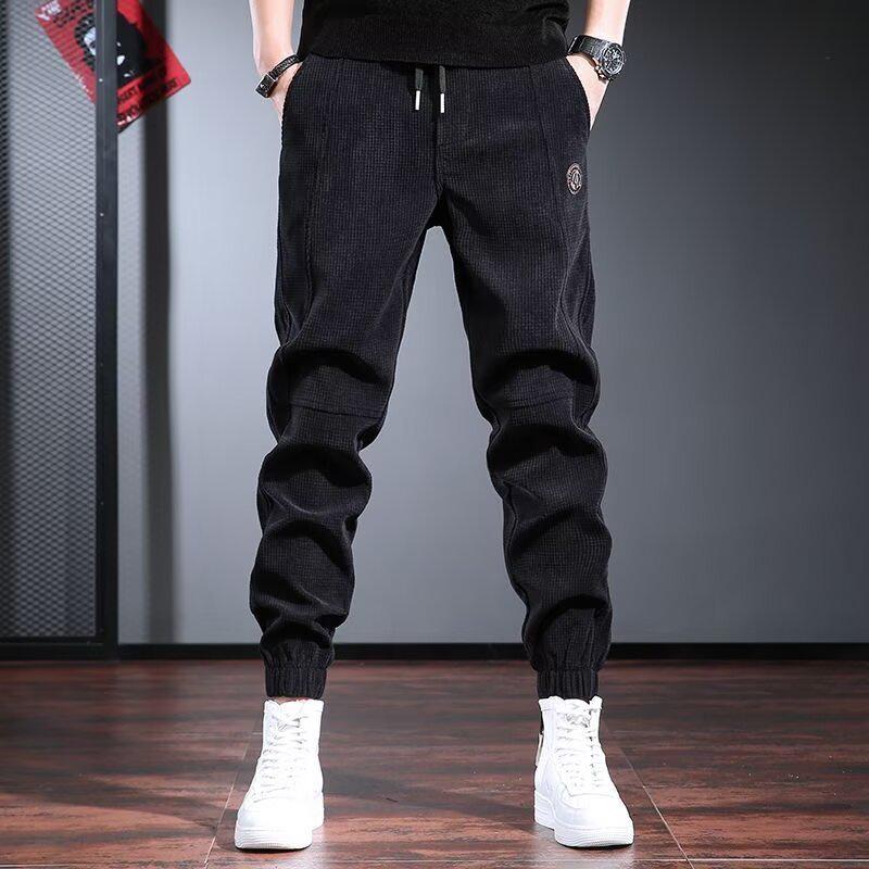 

Men s Versatile Corduroy Cargo Harem Pants - Spring/Fall Warm Casual Sweatpants 2XL кавовий
