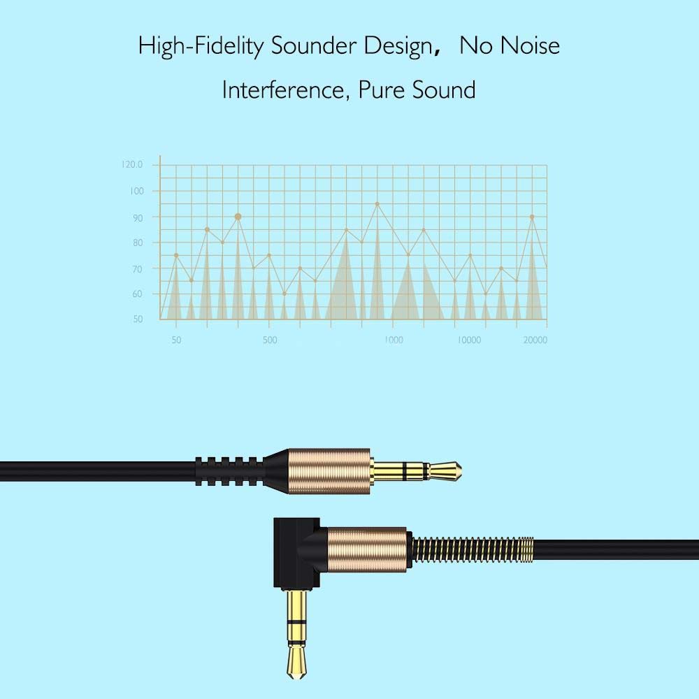 Male Stretch Spring Cable Elbow 3.5 Mm To 3.5mm Plug Aux Cable Audio Cable Audio Wire Car Aux Cord