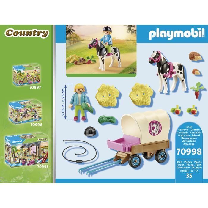 Playmobil - 70998 - Cart with Child and Pony - Plastic Toy for Children Aged 4 and Over