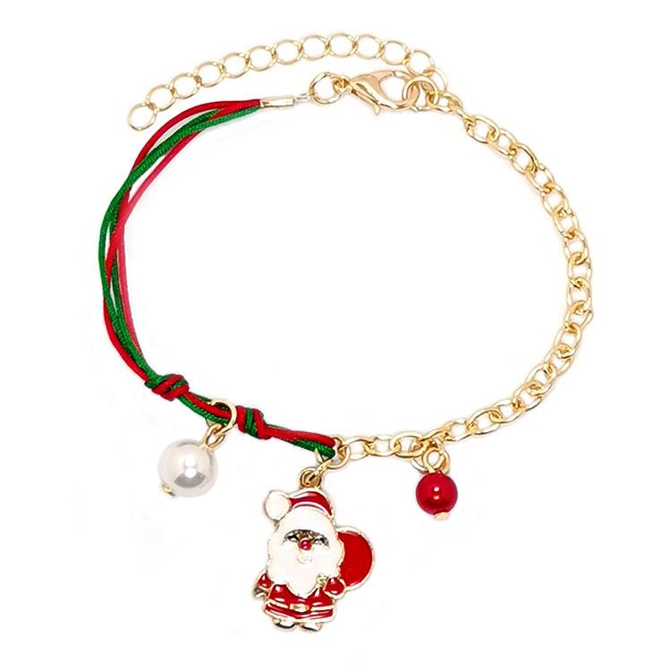 Festive Christmas Bracelets with Santa, Tree, Snowflake, Reindeer, and Snowman Charms