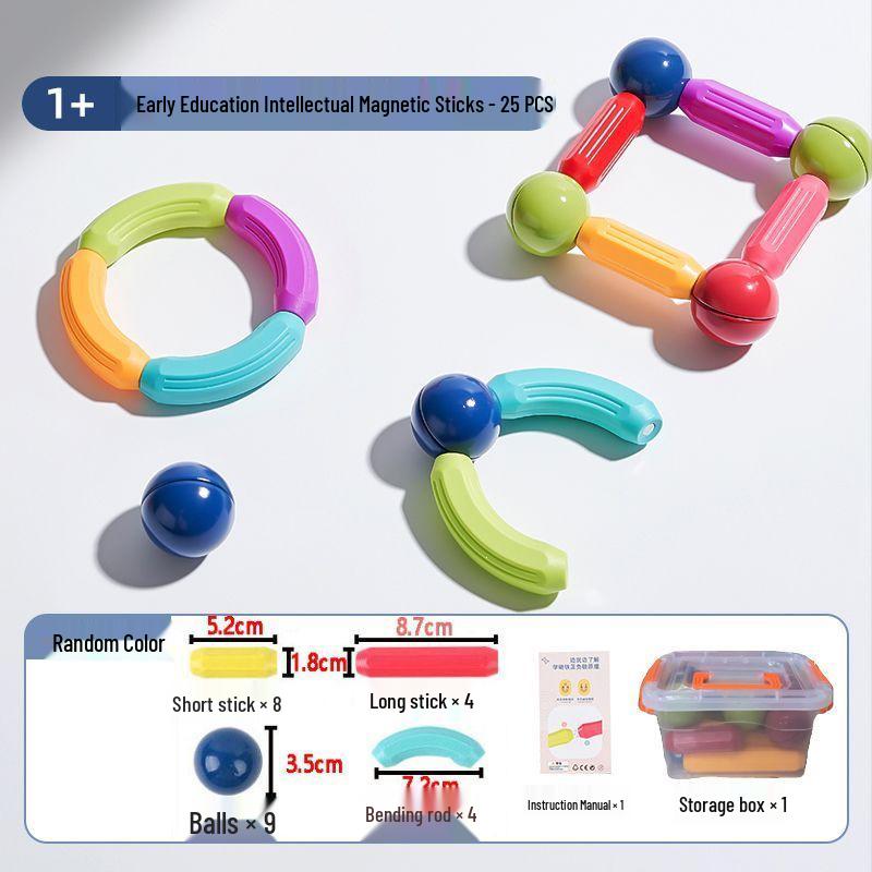 Versatile Magnetic Building Blocks for Kids - Large Particle Educational Toy