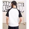 Converse Raglan Sleeve T Shirt Women's Black White 10026176-A01