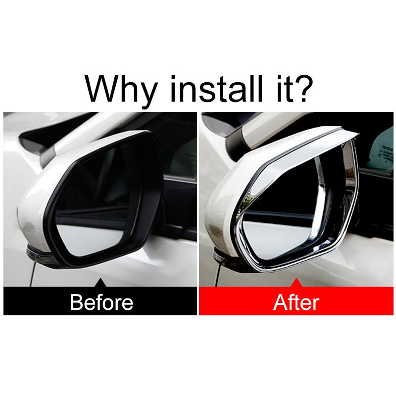 For Toyota Corolla E210      2024 Hybrid ABS Car Rearview Mirror Rainproof Eyebrow Rain Protector Case Cover