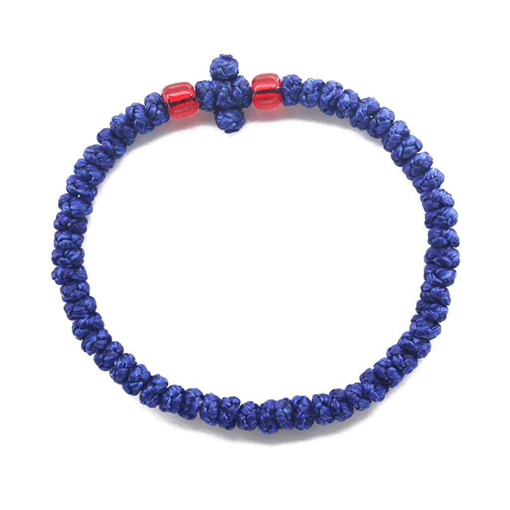 Verstellbares griechisch-orthodoxes Armband, christliches Gebetsarmband, handgewebt, Unisex-Armband, religiöses Handketten-Ornament