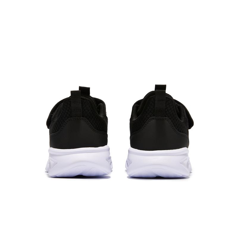 Xtep Comfortable Soft Sole Casual Low Top Running Shoes Kids sneakers Black White 677315119990-2