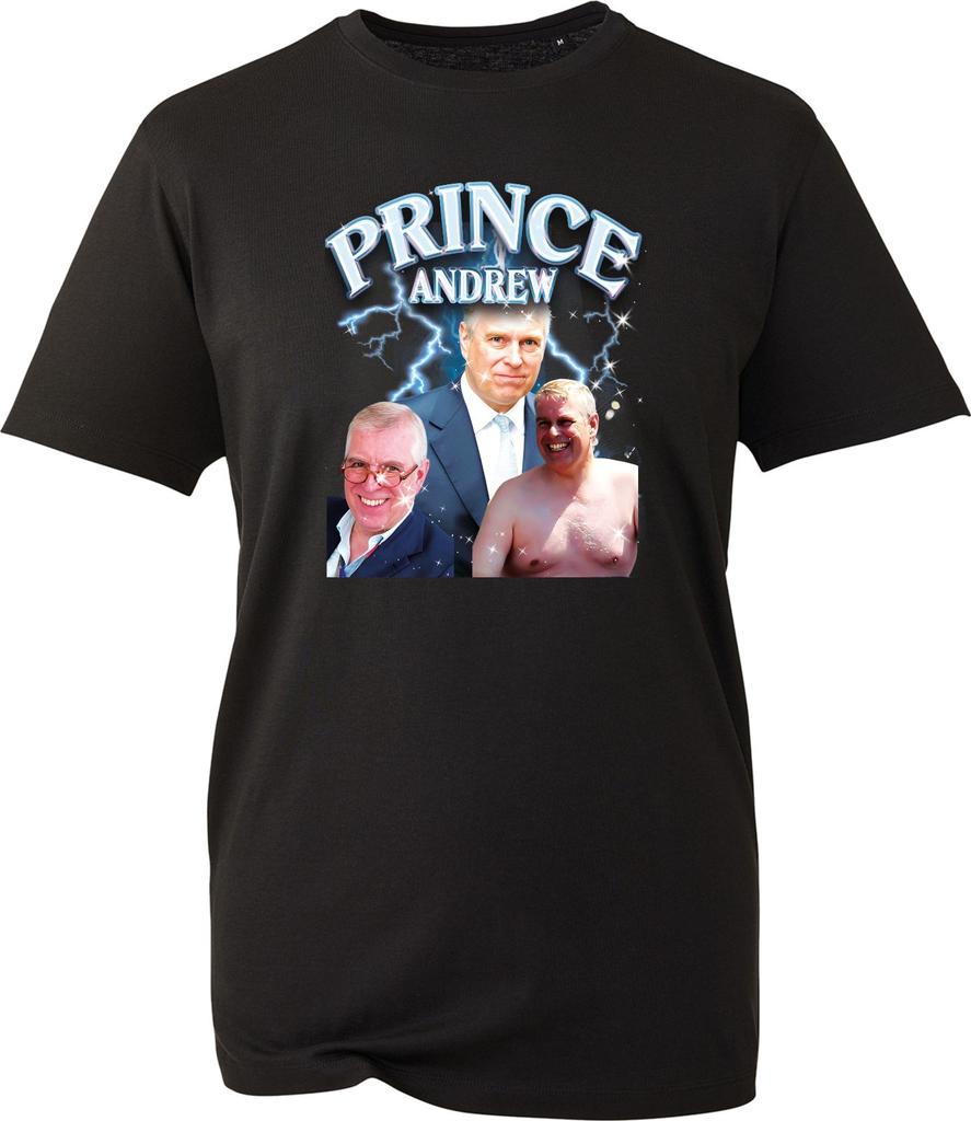 Prince Andrew Tshirt Funny Royal Family Tee King Charles Son Joke Gift Top