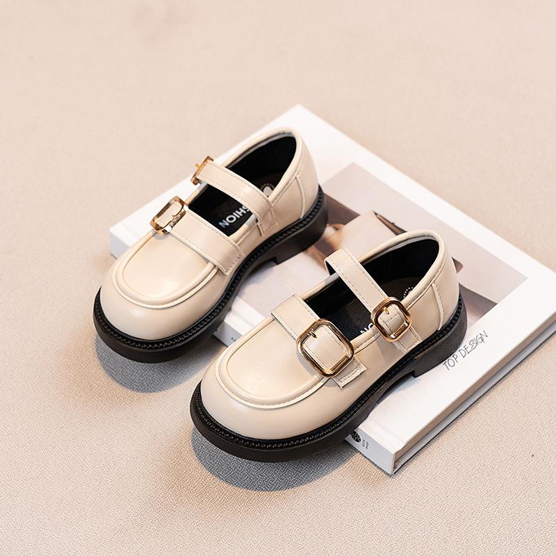 Spring and Autumn New Style Girls' Breathable Soft Sole Lightweight Leather Shoes