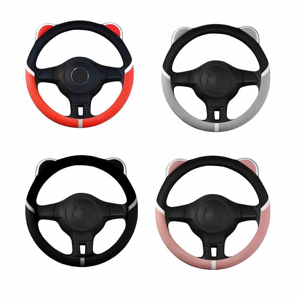 Breathable Car  Steering Cover Anti Slip Steering Wheel Sleeve Cute Handle Cover  Women Use