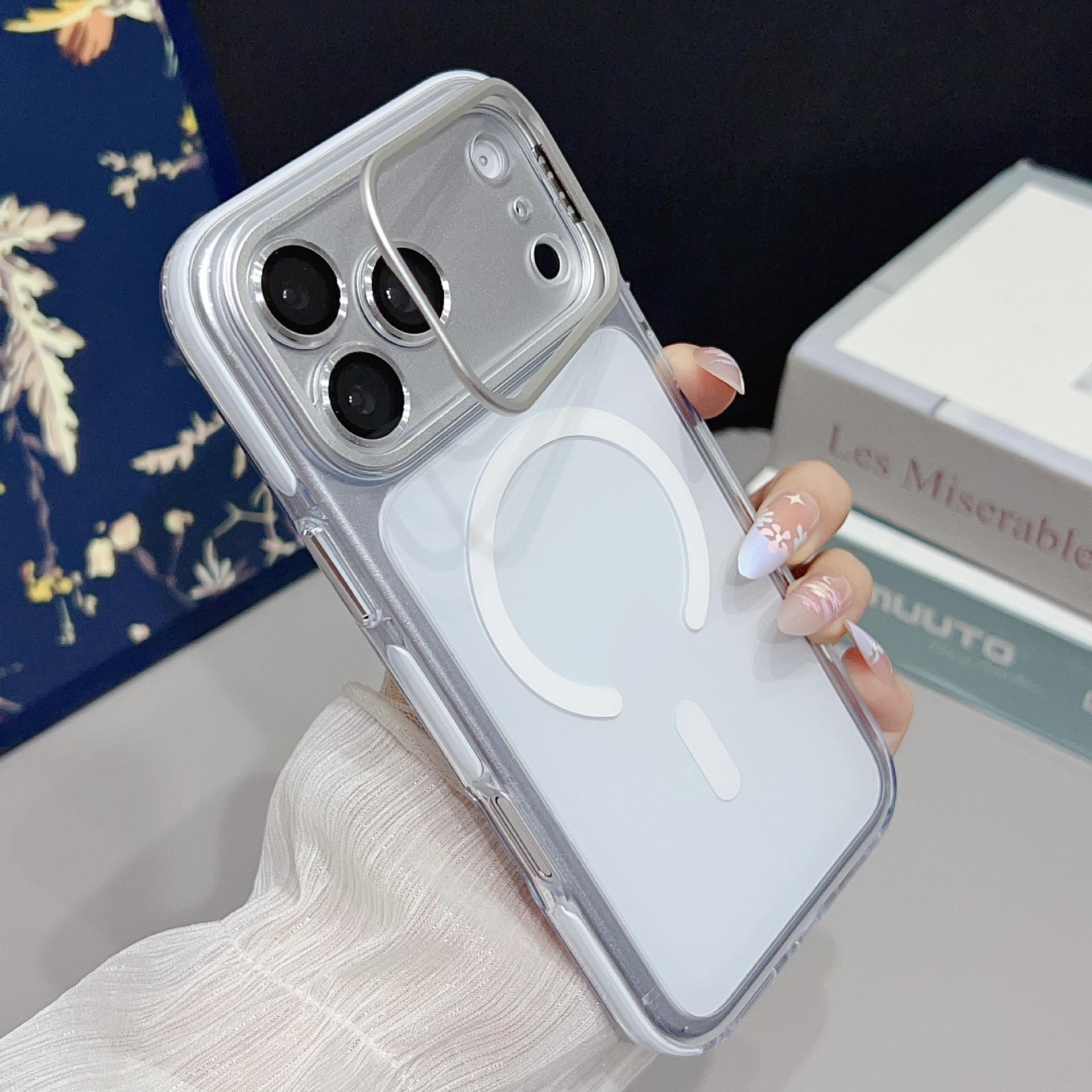 

Compatible with iPhone 17 Pro Max: Phone Case with Detachable Lens Bracket and 16 Pro Magnetic Original Shell 16 Pro белый