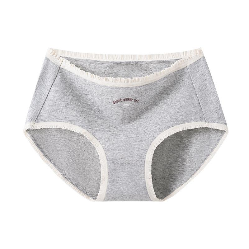 Women's Cotton Menstrual Period Antibacterial Crotch Leak Proof Extended Crotch Triangle Briefs