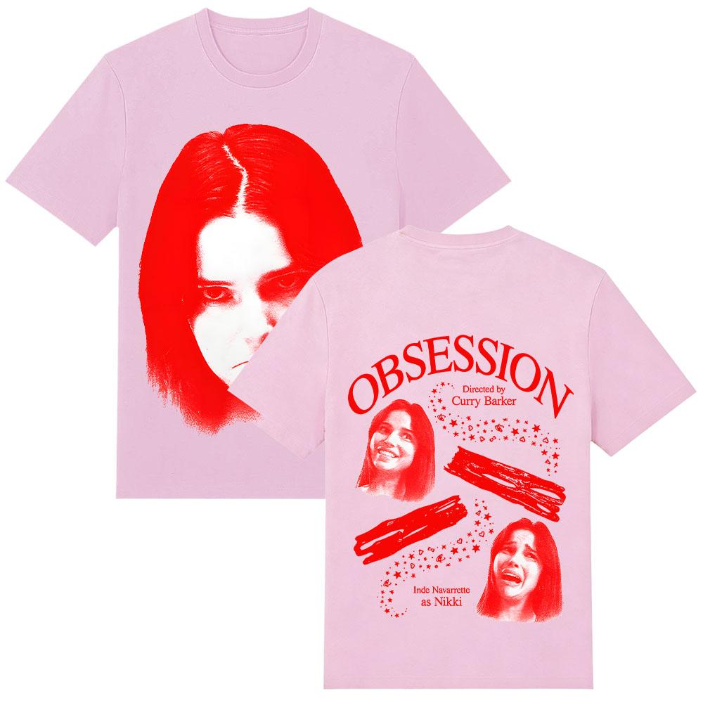 Obsession Nikki Maglietta con Faccina Corrucciata Maglietta Grafica Vintage T-Shirt Donna Estetica Street Style Manica Corta Magliette in Cotone Unisex