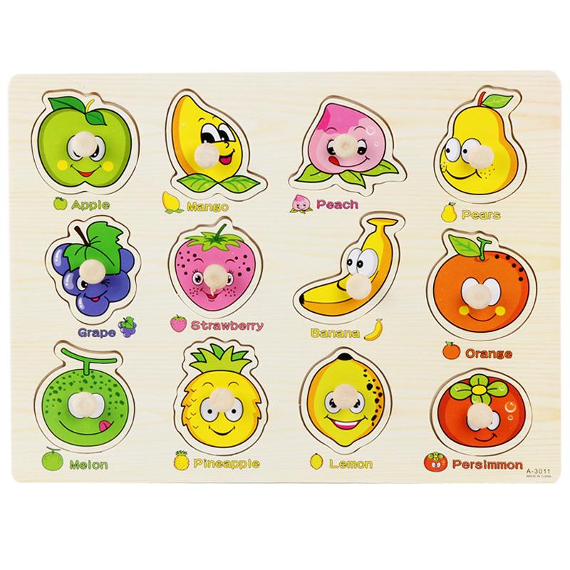 

Деревянный 3D-пазл: Монтессори развивающая доска для детей 1-3 лет - Содержит буквы, животных и транспорт