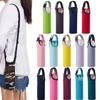 1Pc Water Bottle Cover Bag Pouch Neoprene Water Pouch Holder Vacuum Cup Sleeve Shoulder Strap Black Bottle Carrier Insulat Bag