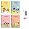 4pcs Sank Magic Practice Copybook Pen Preschools Kids Calligraphy English Verison Free Wiping Children Reusable Writing Book