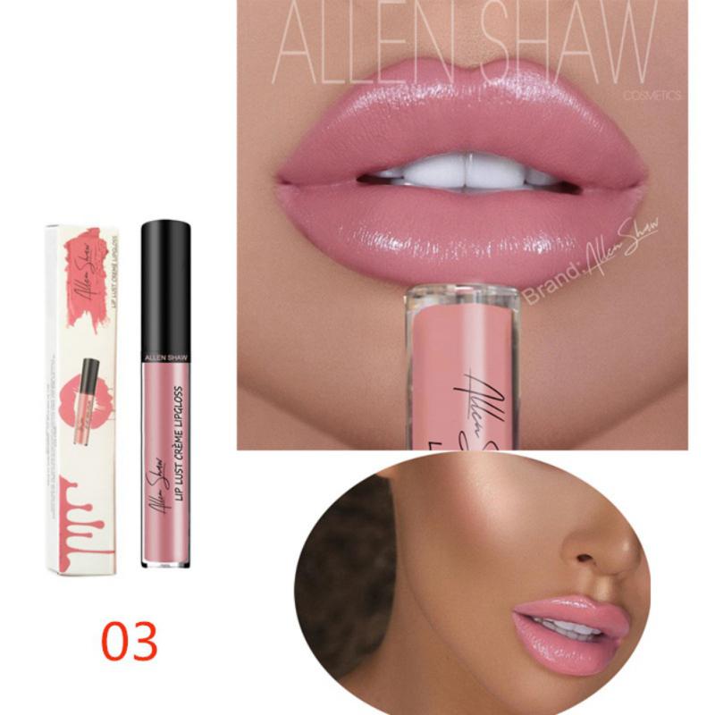 

Сливочная текстура блеска для губ, полноцветная увлажняющая губная помада, водостойкая кремовая помада 3#