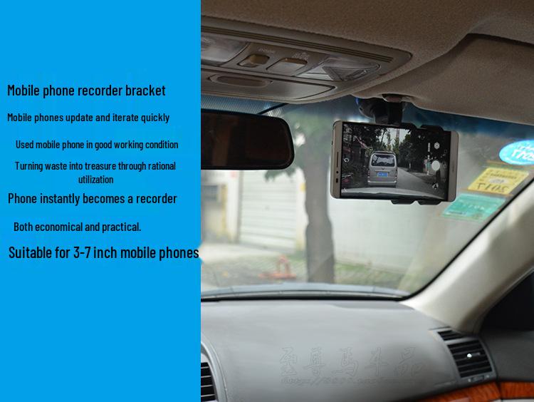 Universal Rearview Mirror Dash Cam & Phone Mount Clip