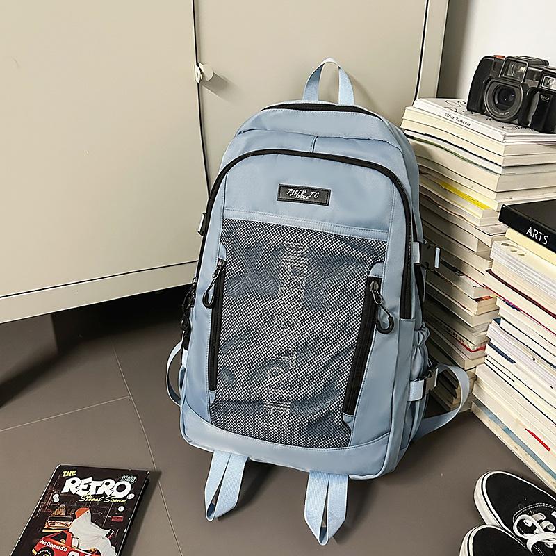 New backpack men's large-capacity leisure junior high school students students class schoolbag versatile lightweight mountaineering backpack