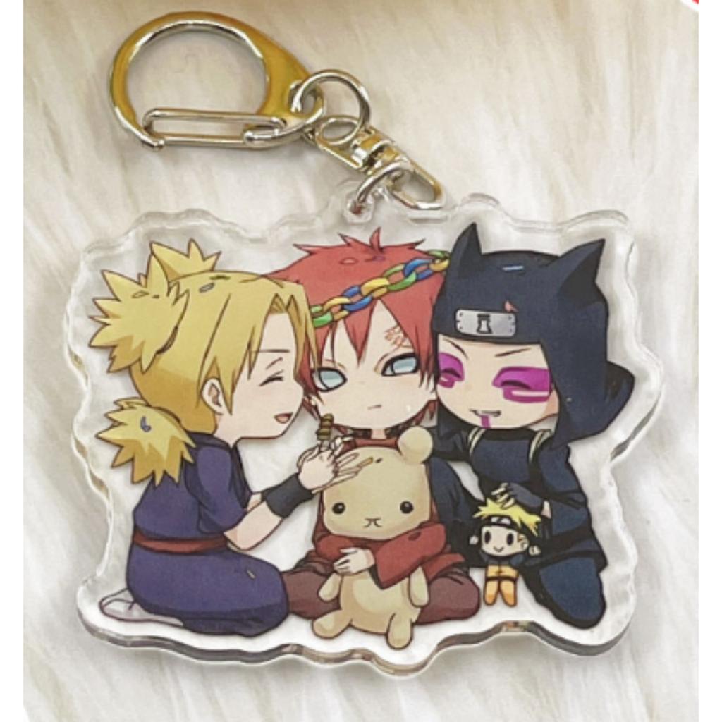 Anime Naruto Acrylic Keychain Accessaries Uzumaki Naruto Cartoon Keyring