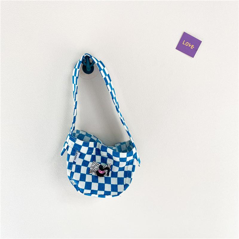 Modern Chic Canvas Children s Crossbody Bag For Boys And Girls In Casual Stylish Design синий