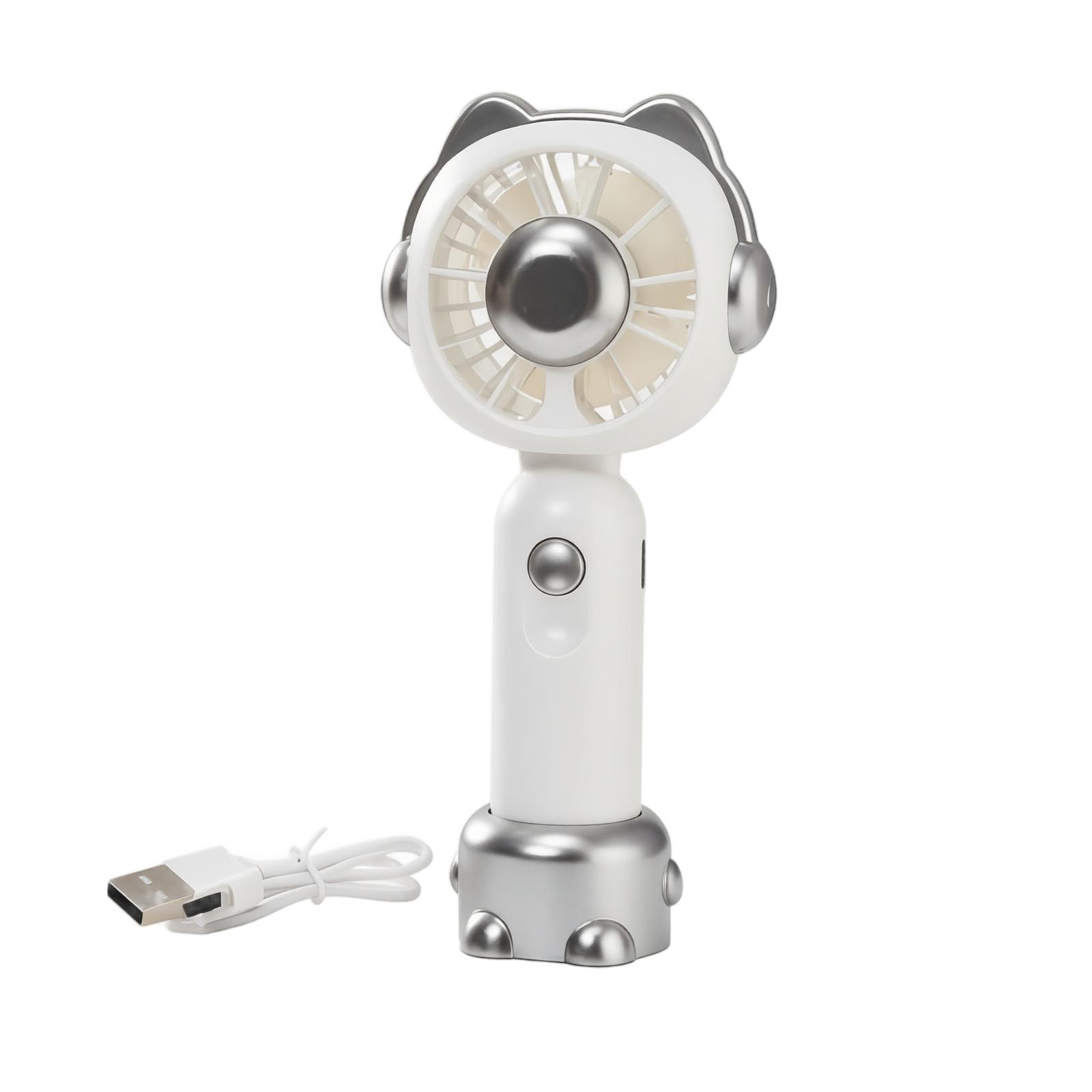 Portable Mini Desk Fan with Three Speed Settings USB Rechargeable Small Stand Fan for Personal Use Compact and Lightweight Design one size