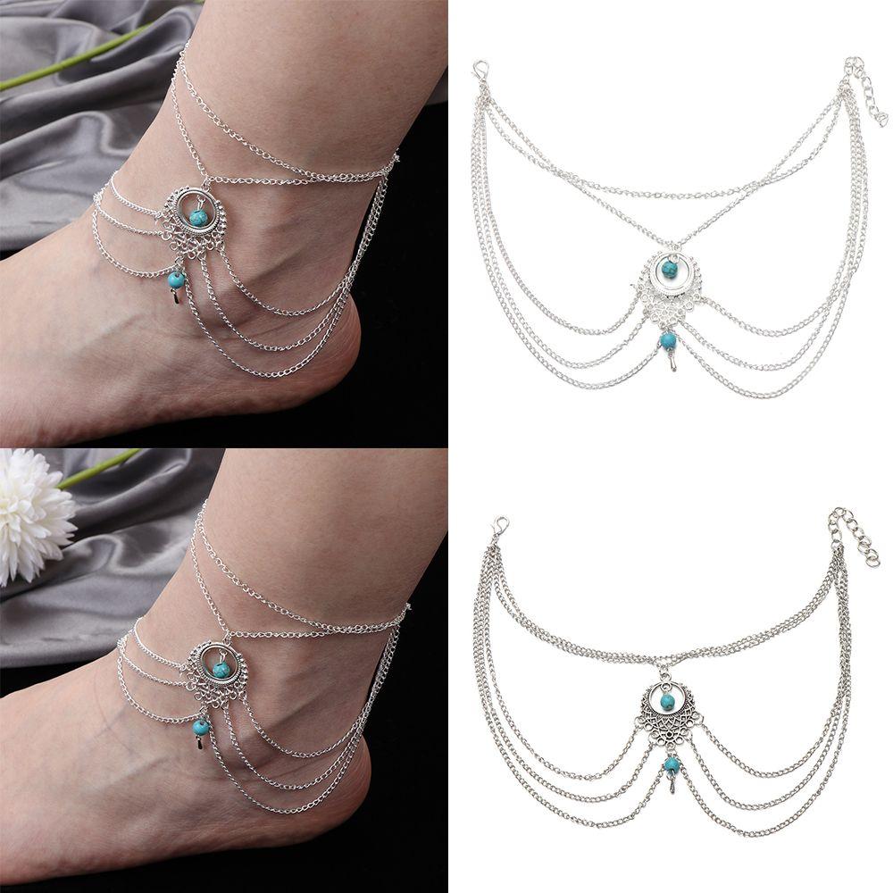 

Jewelry Thin Chain Hollow Jewelry Thick Chain Drop Chain Bracelet Anklet Necklace Silver Feet
