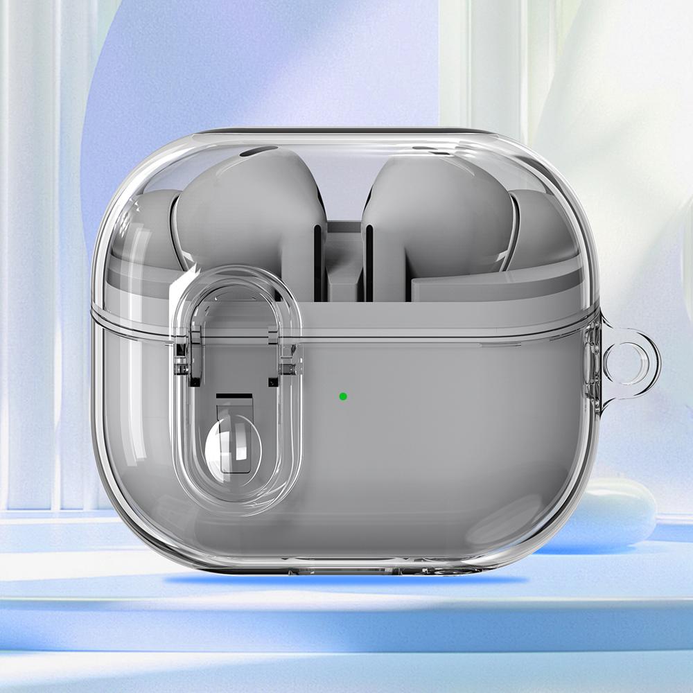 Earphone Cover For Samsung Buds 3 Pro Case Transparent Secure Lock Fundas For Samsung Galaxy Buds3 Buds 3 FE Cases Sleeve Hook
