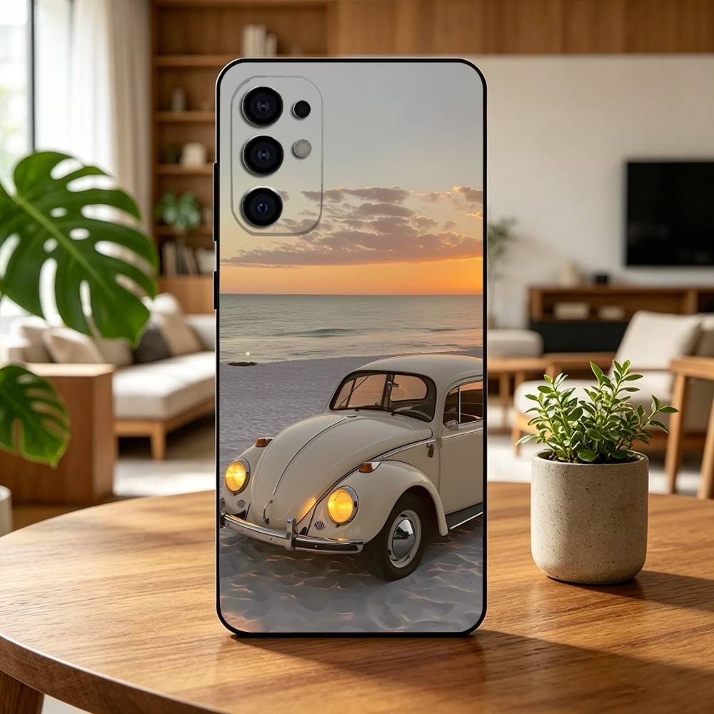 V-Vintage B-Beetle Cars  Phone Case For Samsung S25,S24,S21,S22,S23,S30,Ultra,S20,Plus,Fe,Soft Silicone Black Cover